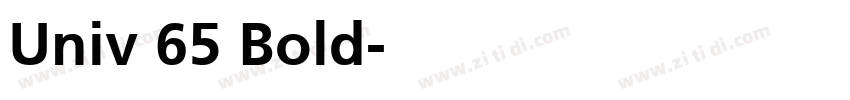 Univ 65 Bold字体转换